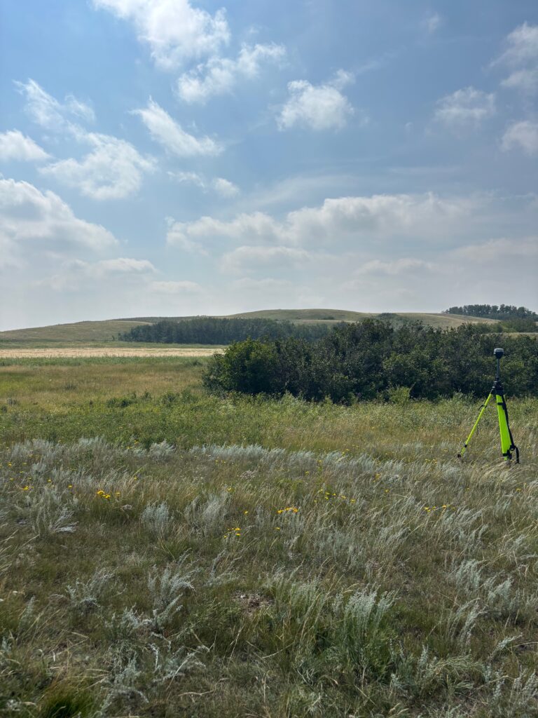 Aspen Parkland with a survey tripod